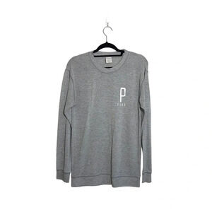 Victoria’s Secret PINK Thin Sweater Heather Gray Logo Lounge Small Women’s